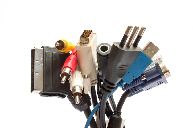 Kabel und Stecker für Computer