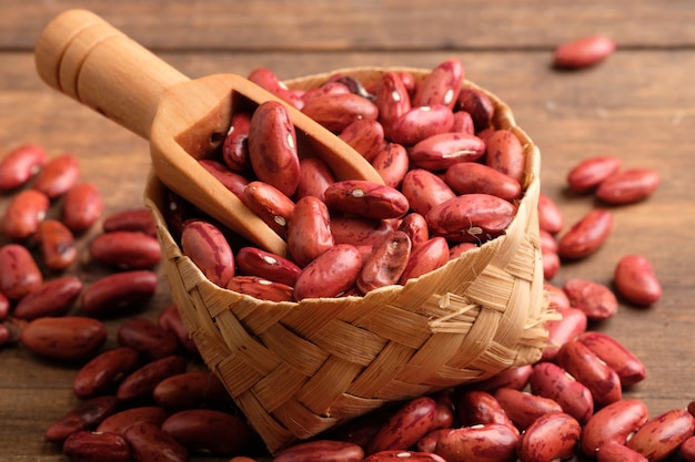 kacang merah. kacang jogo son un tipo de frijol del tipo Phaseolus vulgaris. frijol rojo.