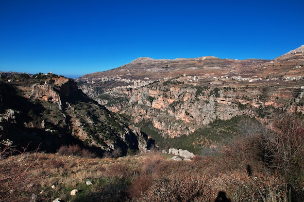 Kadisha-Tal in den Bergen des Libanon