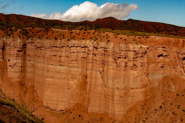 Kämme und Klippen des Badland de los Coloraos des Geoparks Granada.