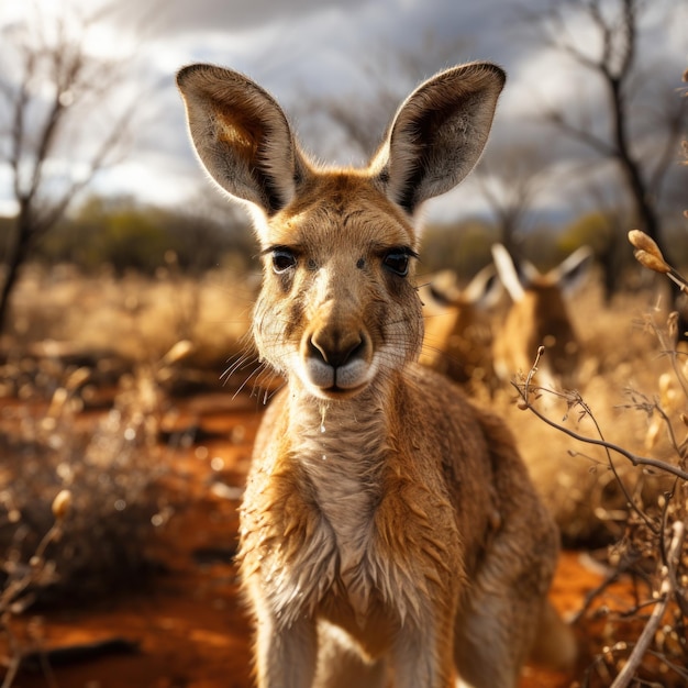 Känguru in seinem natürlichen Lebensraum Wildlife Photography Generative KI