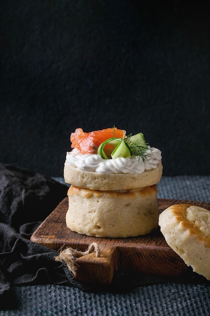 Käse überbacken mit Lachs