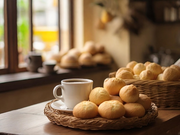 Käse und Kaffeebrot