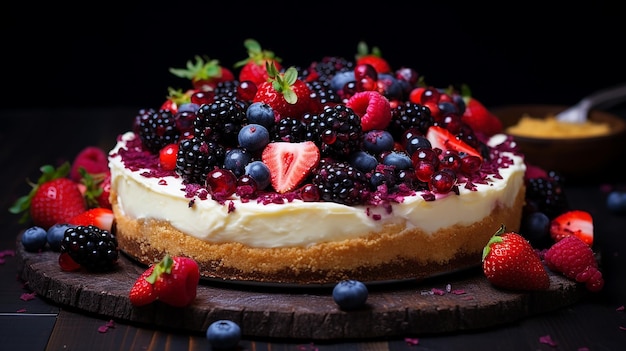 Käsekuchen mit Beeren