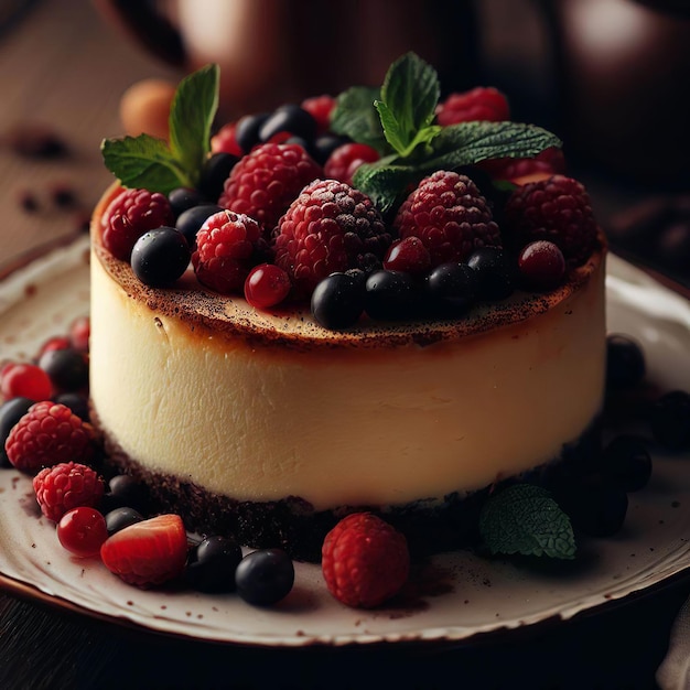 Käsekuchen mit Beeren