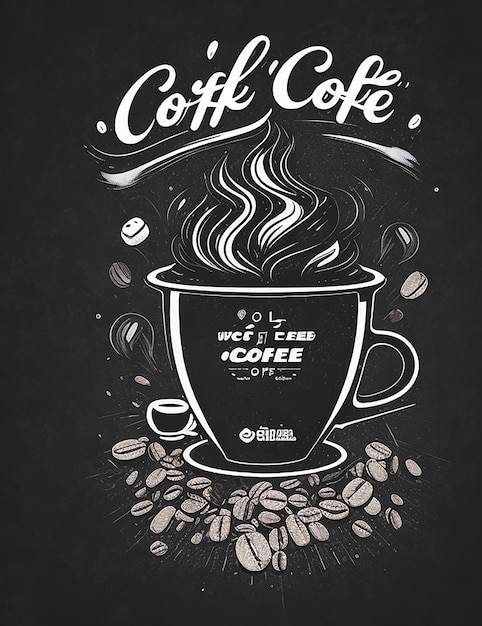 Kaffee-Ai-Bilder für T-Shirt-Design