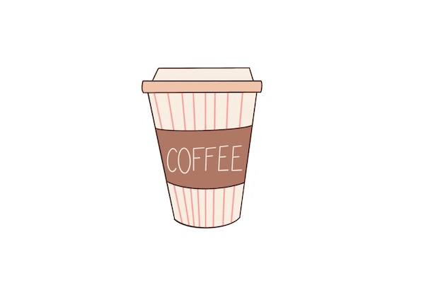 Kaffee-Aufkleber-Abschnitt