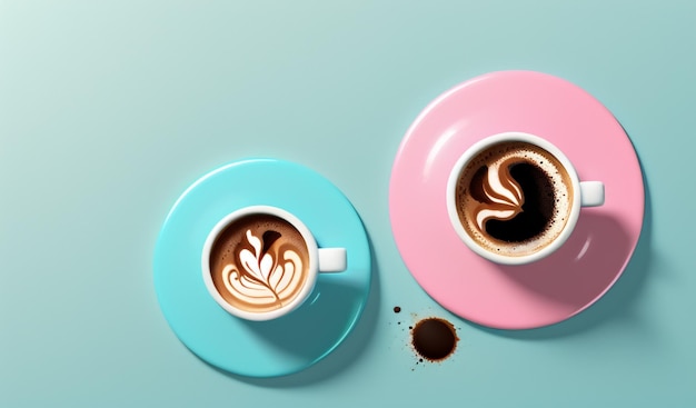 Kaffee-Chaos, stilvolles Symbol für verschüttete Eleganz