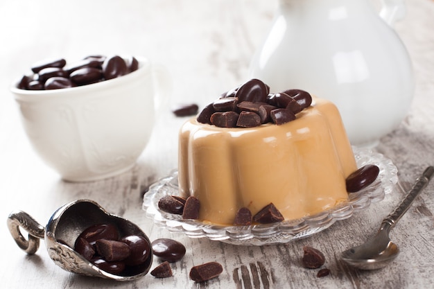 Kaffee Panna Cotta mit Pralinen