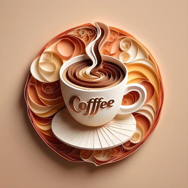 Kaffee-Tag-Quilling