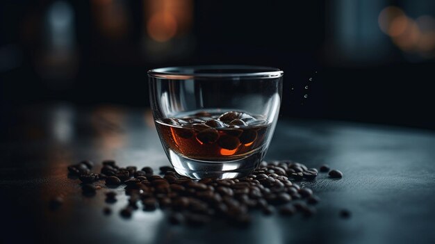 Foto kaffeebecher auf dem tisch eines cafés innenraum mit verschwommenem hintergrund