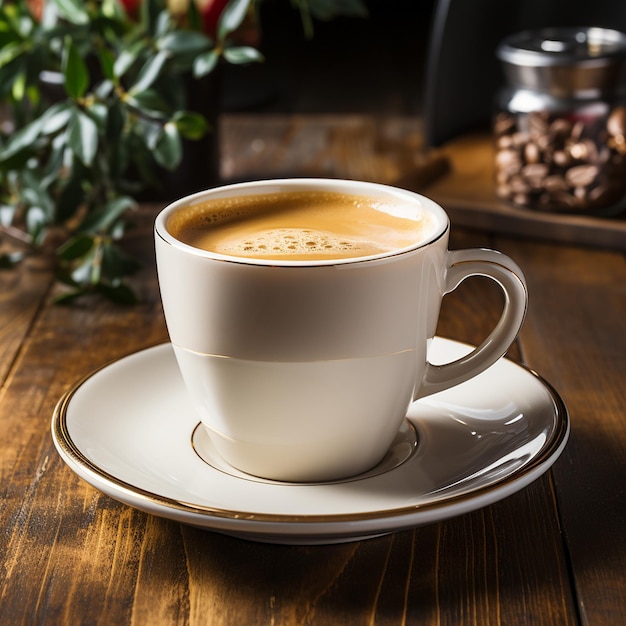 Kaffeebecher, köstliches Getränk, isoliertes Bild in hoher Auflösung