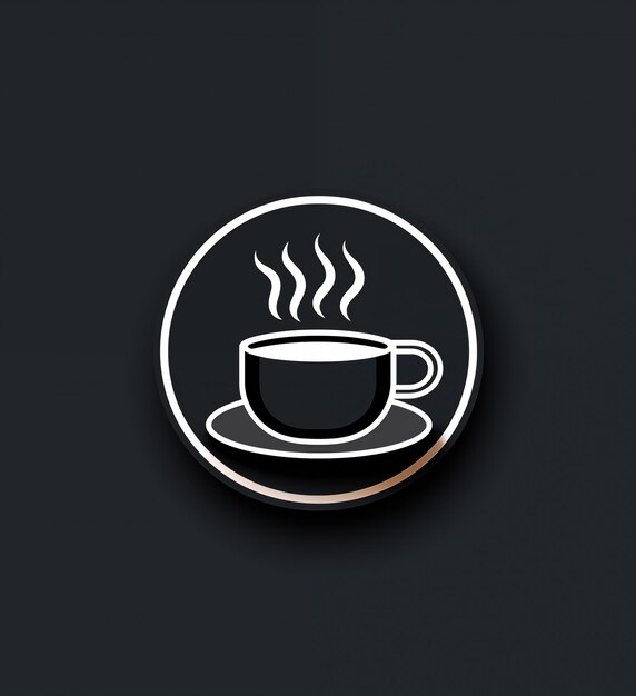 Kaffeebecher-Symbol schwarz-weiß Ikon des Kaffeebechers Flach-Design