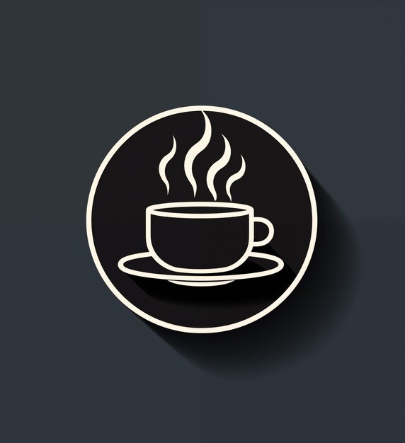 Foto kaffeebecher-symbol schwarz-weiß ikon des kaffeebechers flach-design