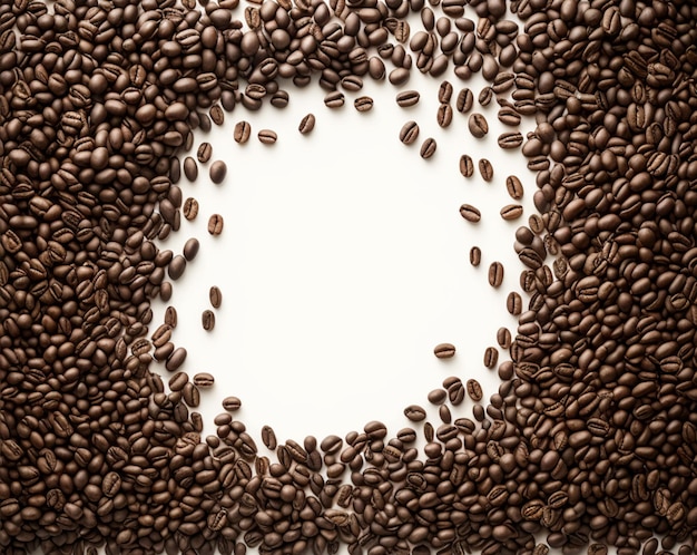 Kaffeebohnen auf weißem Hintergrund
