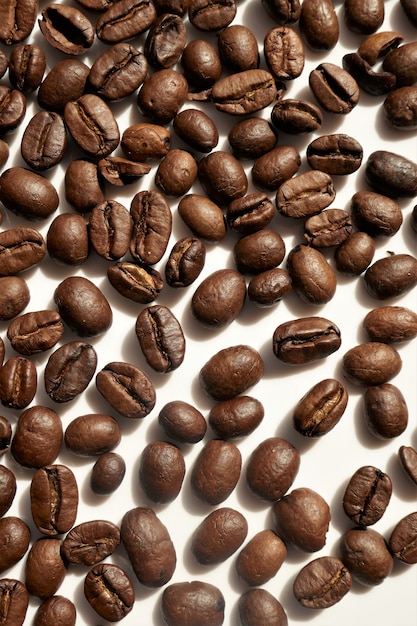Foto kaffeebohnen geröstete kaffeebohnen arabica-kaffee-hintergrund