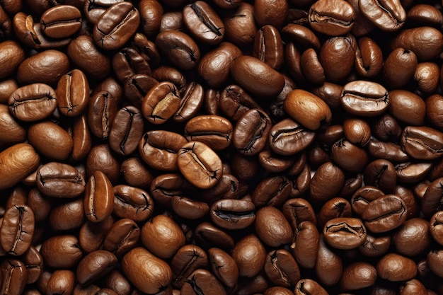 Kaffeebohnen-Hintergrundbild, Textur, gemahlener Kaffee, Espressobohnen im Café-Bild
