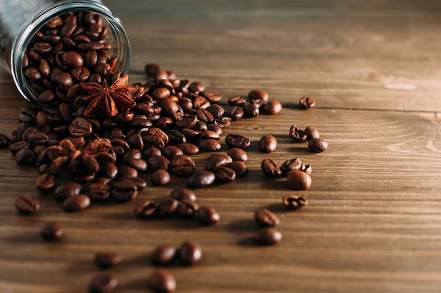 Kaffeebohnen in einem Glas