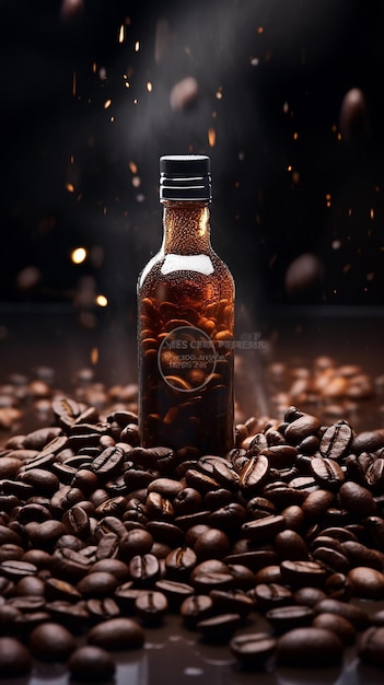 Kaffeebohnen überall im Hintergrund Kaffee Vibes