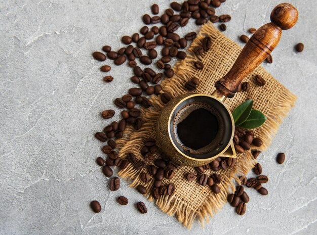 Kaffeebohnen und Türken