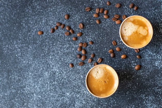 Kaffeegetränk Pappbecher Null Abfall heiße frische Einwegpause Mahlzeit