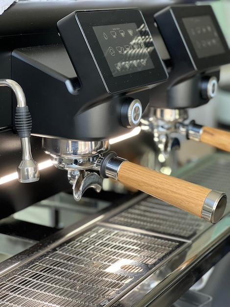 Foto kaffeemaschine mit espresso-portafilter