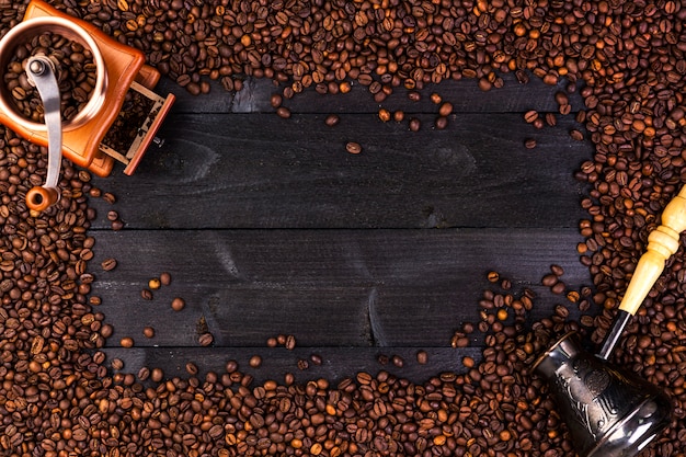 Kaffeerahmen, Draufsicht mit Kopienraum