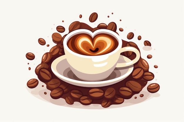 Kaffeeschild png HD 8K Vektor-Illustrationswandpapier