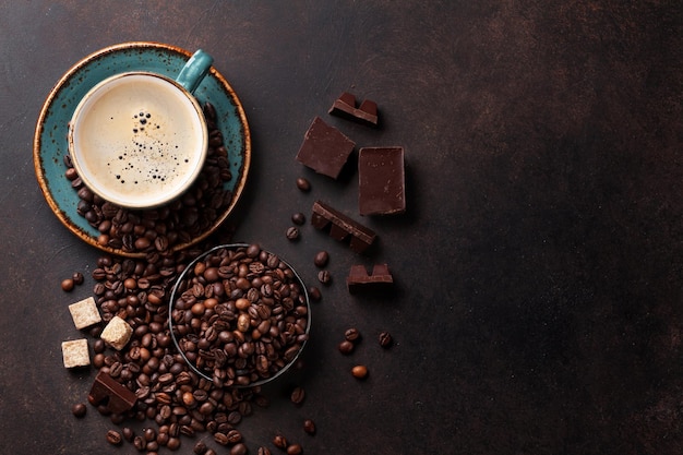 Kaffeetasse Bohnen Schokolade