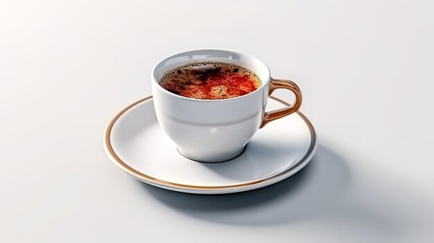 Kaffeetasse isoliert auf weißem Hintergrund Generative KI