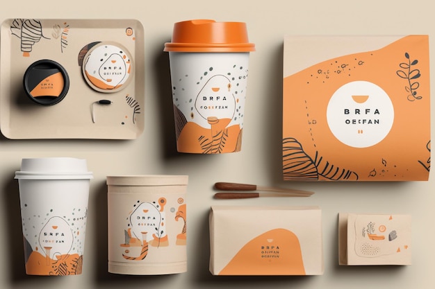 Kaffeetassen-Attrappe Set mit umweltfreundlichem Verpackungsdesign