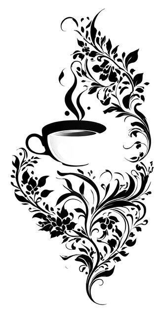 Foto kaffeezeit-logo-design für die tasse