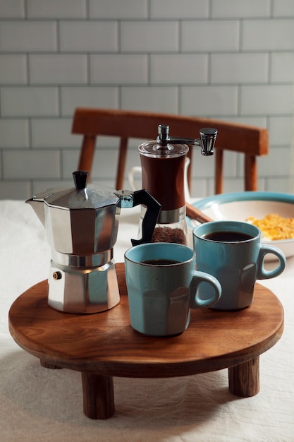 Kaffeezubereitungskonzept Stillleben