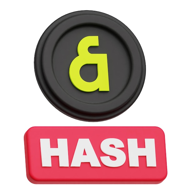 kaia crypto token 3d icon isolated on the white background