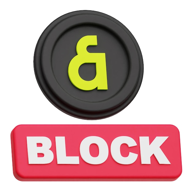 kaia crypto token 3d icon isolated on the white background