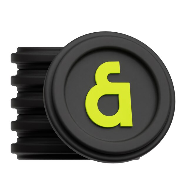 kaia crypto token 3d icon isolated on the white background
