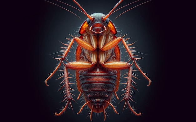 Kakerlaken-Close-Up-Foto von Insekten, die Krankheiten übertragen