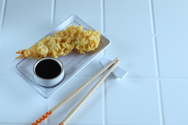 Kakiage tempura es una verdura japonesa frita.