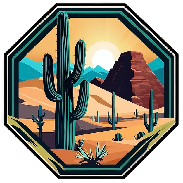 Kaktus-Illustration in weißem Hintergrund