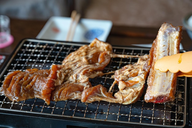 Kalbi mit Knochen Koreanisches Grillfleisch