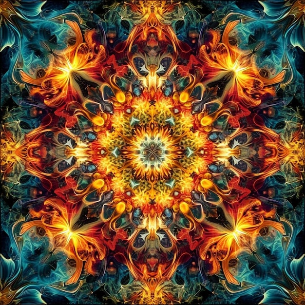 Foto kaleidoscopio cromático imagen de fondo de colores