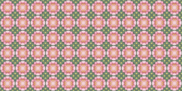 Kaleidoscópio de cores com belas flores padrão sem costura