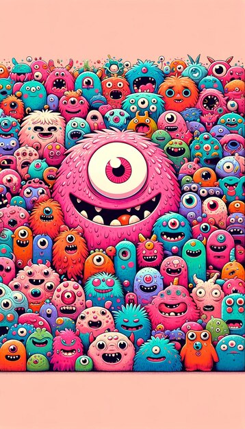 Kaleidoscópio de Monstros de desenhos animados