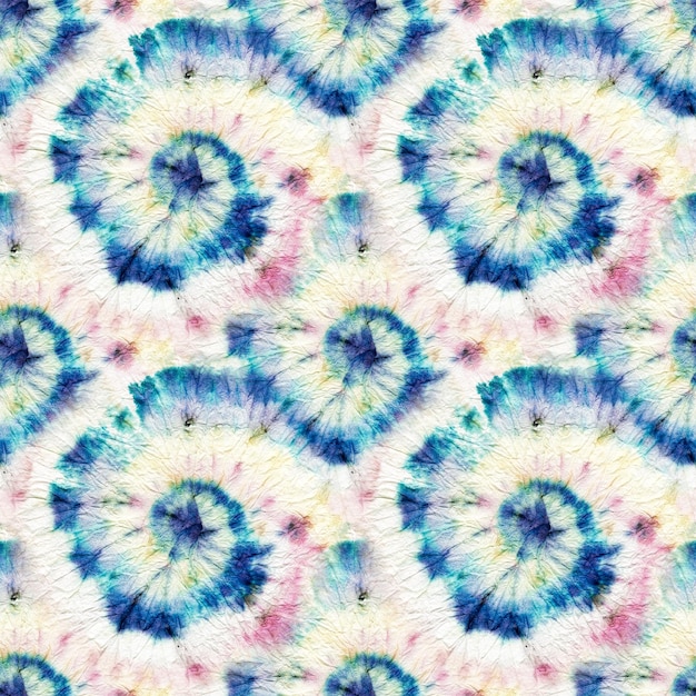 Foto kaleidoscópio psicodélico azul corbata sem costura