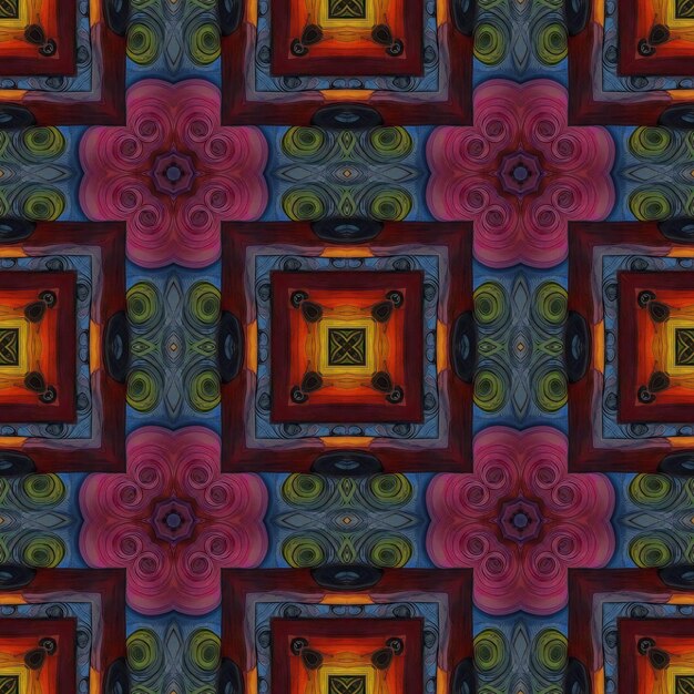 Kaleidoskopische dekorative nahtlose Textur oder Hintergrund