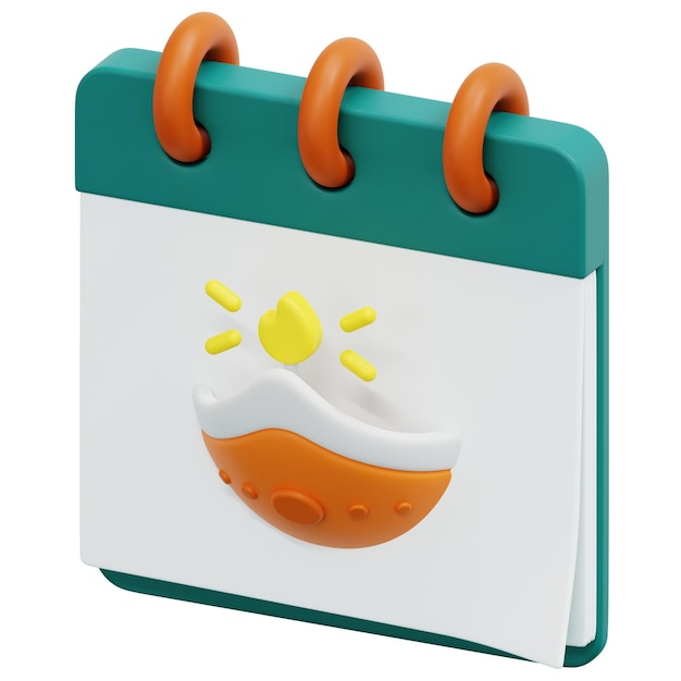 kalender 3d-render-symbol-illustration