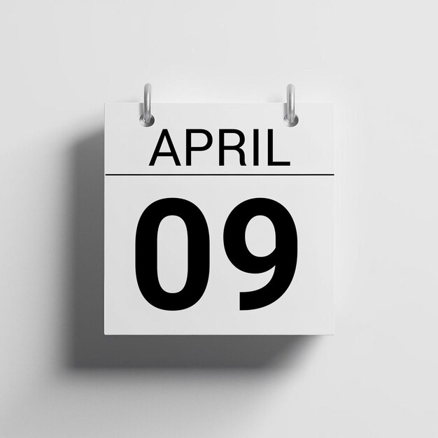 Foto kalender der tage mit dem datum 1. april