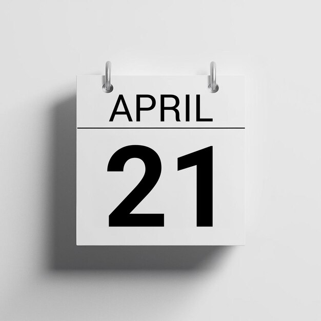 Foto kalender der tage mit dem datum 1. april