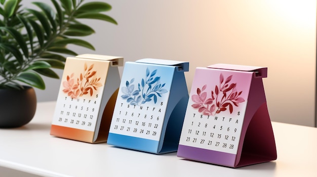 Kalender für 2023 auf dem Schreibtisch