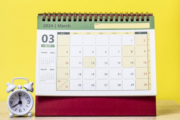 Kalender für März 2024 Schreibtischkalender für die Planung auf Ihrem Desktop